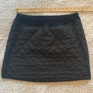 Prana Diva Skirt Winter Cozy-Core Sherpa lined diamond quilted Mod Mini skirt L